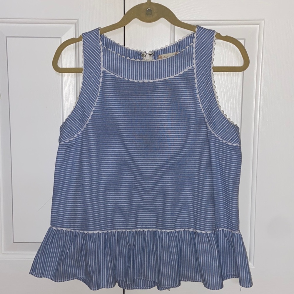 Altar’d State Womens Peplum Top with scalloped edges